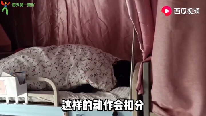 The beauty from the broadcasting department explained to her roommate that her bestie was staying in