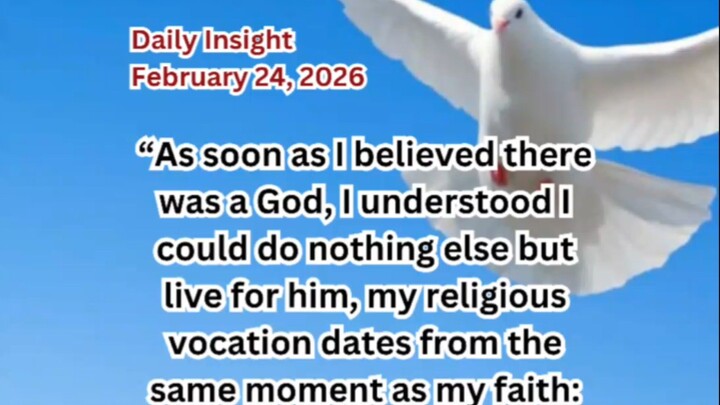 Daily Insight February 24, 2026 #faith #saint #insight