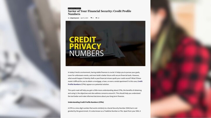 Create and Improve Credit Score with Financial Savior | Credit Profile Numbers