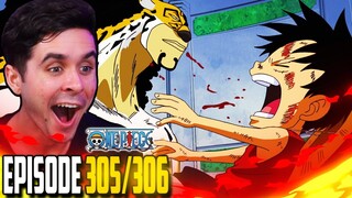 "LUCCI JUST DOESNT STOP" One Piece Ep. 305,306 Live Reaction!