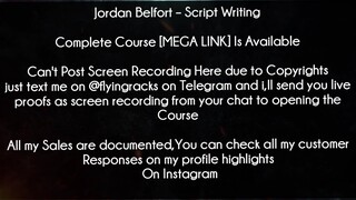 Jordan Belfort Course Script Writing Download