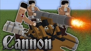 Pháo Chống Titan Cực mạnh trong Minecraft Attack on Titan