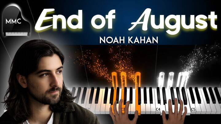 End of August by Noah Kahan piano cover/tutorial + sheet music