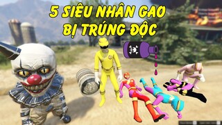 GTA 5 - 5 anh em siêu nhân Gao - Tên hề lùn chơi thuốc độc | GHTG