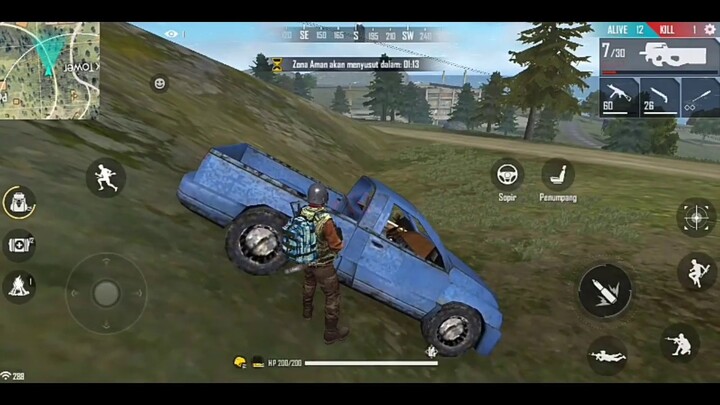 Free fire!!! Semua kena tabrak,mampus...