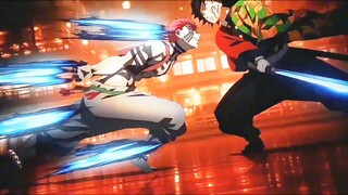 「重制 7补」斑纹义勇VS猗窝座（立体鼓点bgm复原）