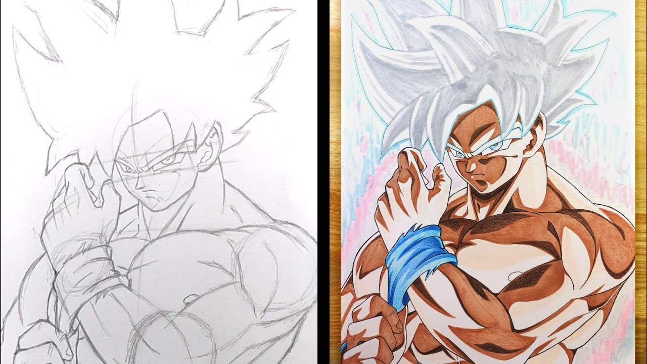 How to Draw Goku Ultra Instinct - [Dragon Ball Super] - BiliBili