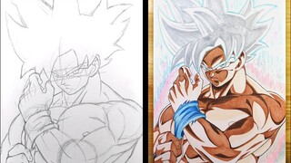 How to Draw Goku Ultra Instinct - [Dragon Ball Super]