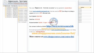 [Course24h.com] HigherLevels – Tech Sales Ascension