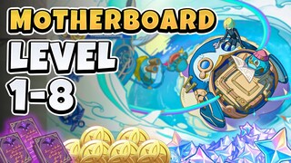 Level 1-8 |  Thelxie's Fantastic Adventures : Motherboard Troubleshooting | Genshin Impact Event