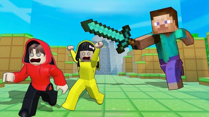 Yuta, Mio Dan Baby Celine Dikejar Steve Di Minecraft  ROBLOX