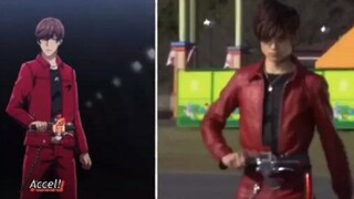 Kamen rider Accel TV Show vs Anime