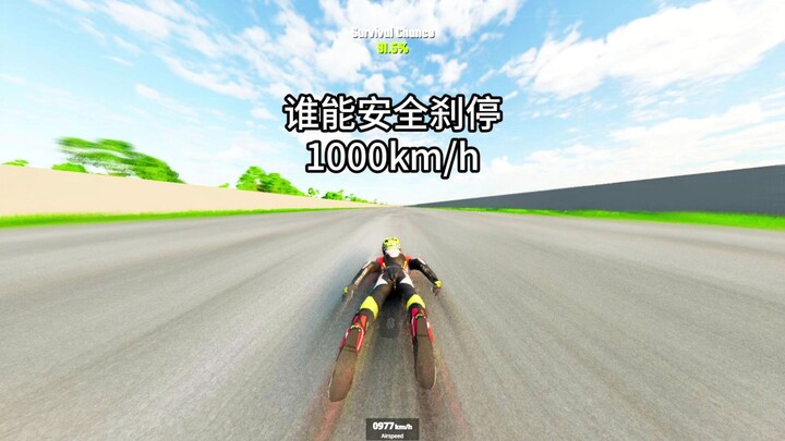 Who can safely brake to a stop from 1000 km/h in an instant?