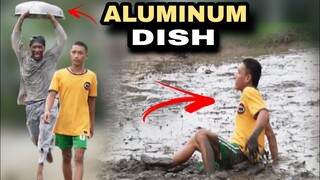 ALUMINUM DISH HIT "PUBLIC PRANK" | Tumalon sa putikan