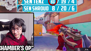 TenZ Hard Carrying SEN Shroud อยู่ในอันดับที่มีห้อง VALORANT