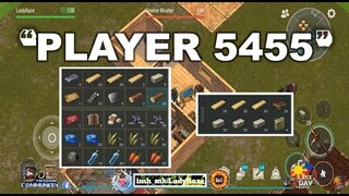 "PLAYER 5455" raiding with a SPEAR & using a small box to block - Last Day On Earth: Survival