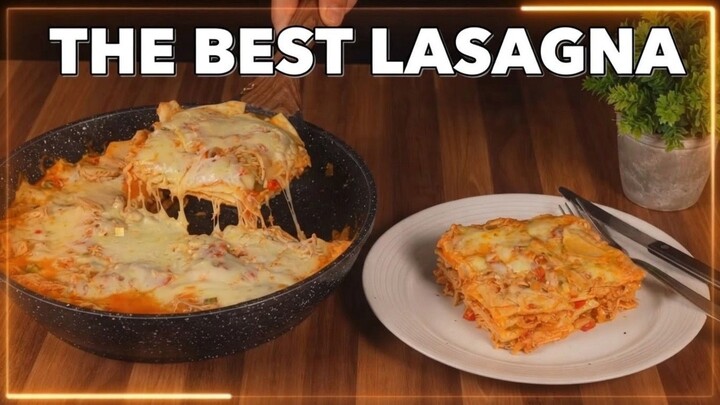 The best skillet chicken lasagna! 😱 (No oven needed and super easy)