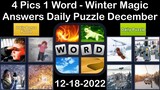 4 Pics 1 Word - Winter Magic - 18 December 2022 - Answer Daily Puzzle + Bonus Puzzle