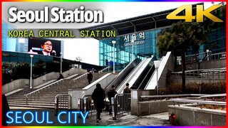 [4k] Walking in Seoul Station, Seoul Korea 서울역