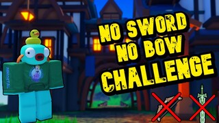 No Sword Or Bow Challenge!!! Roblox Bed Wars