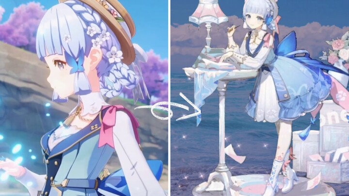 [Genshin Impact] After Ayaka Kamisato's new outfit is revamped, doesn't it look much more pleasing n