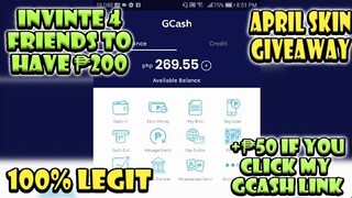 PAANO MAGKAROON NG ₱200 NA WALANG PERA NAILALABAS SA GCASH 100% LEGIT | MAY NANALO NA SA SKIN GVEAWY