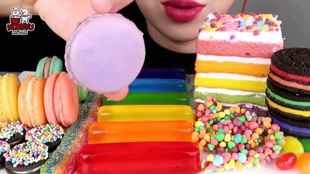 colorful sweets ASMR| mukbang