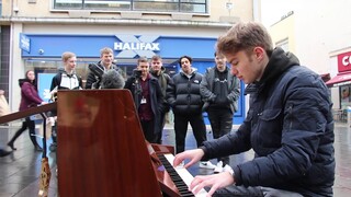 I played CRUEL ANGEL'S THESIS on piano in public (Evangelion)