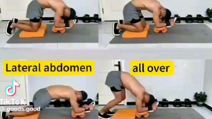Abs workout using ab roller