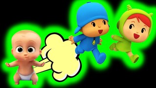 Pocoyo & Nina & Baby Boss - FART - RUN - Sound Variations in 37 Seconds - Home interior