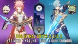 Duo C0 Yae Miko x Kazuha and C0 Eula x C6 Kuki Shinobu - Genshin Impact Abyss 3.1 - Floor 12 9 Stars