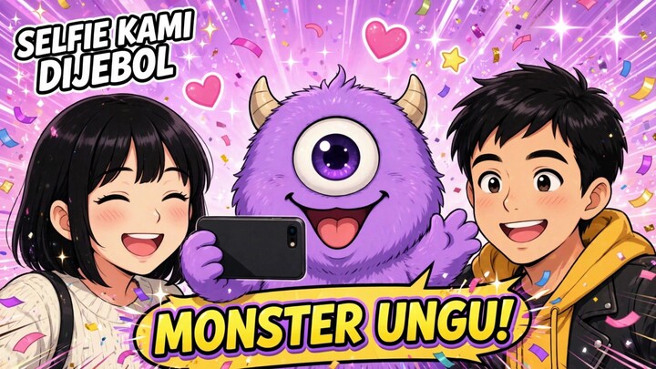 SELFIE DIJEBOL MONSTER UNGU SATU MATA! 😭📸 | Couple Kaget