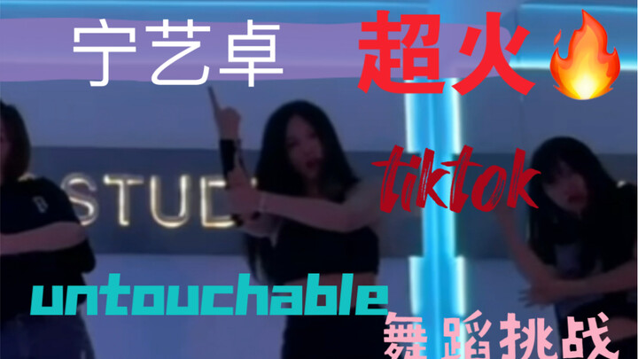 【翻跳】外网超火宁艺卓tiktok untouchable舞蹈挑战｜画质糊成这样是为何