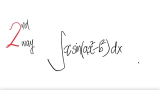 2nd way: trig integral ∫x sin(ax^2-b^2) dx