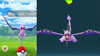 Mega Aerodactyl in mountain power. Mega evolution of the Rock!
