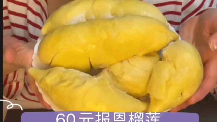 60-yuan thin-skinned, fleshy durian – a gesture of gratitude.
