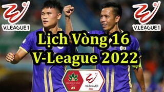 Lịch Thi Đấu V League Vòng 16 - Bảng Xếp Hạng