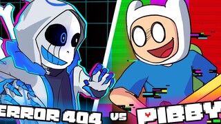 【官方双语】如果腐化PIBBY遇见ERROR 404 SANS【FNF与Undertale动画】