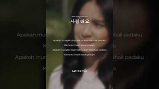 Restu - Saranghaeyo | Lyric Card