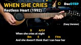 When She Cries - Restless Heart (1992) - Easy Guitar Chords Tutorial with Lyrics part 1 SHORTS REELS