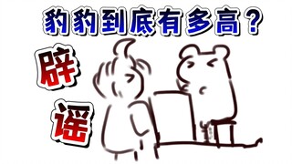 辟谣！仓鼠太太说豹豹其实长的很高！