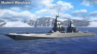 Modern Warships: destroyer RF LIDER in action.