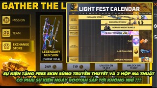 Free Fire| Sự kiện khủng tặng Free skin súng truyền thuyết + 2 hộp ma thuật có phải ngày booyah ko