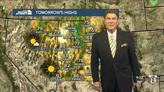 Staying warm for first week of fall - Sunday night forecast