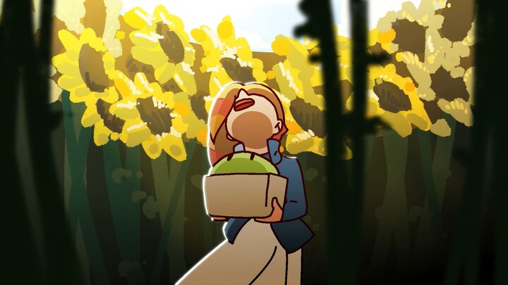 I taught myself animation as a freshman and drew a birthday card for my friend titled "The Day the M