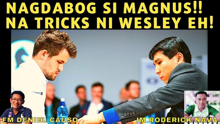 WESLEY SO TRICKED MAGNUS CARLSEN! PANALO PA! FTX CRYPTO CUP 2021 with IM Nava! Live streaming clip!