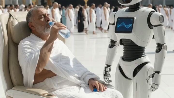 Robot service in Makkah ,F Future of Makkah #makkah