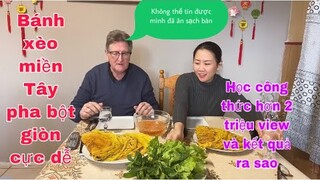 Bánh xèo miền tây pha bột giòn rất dễ/Cuộc sống pháp/món ngon mỗi ngày/món ăn miền Tây/ẩm thực Việt