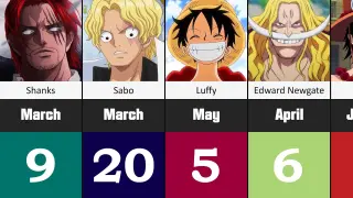 One Piece Characters Birthdays (Part 1) @One Piece Comparison