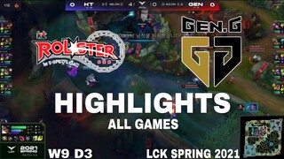 Highlight KT vs GEN All Game LCK Mùa Xuân 2021 LCK Spring 2021 KT Rolster vs Gen G